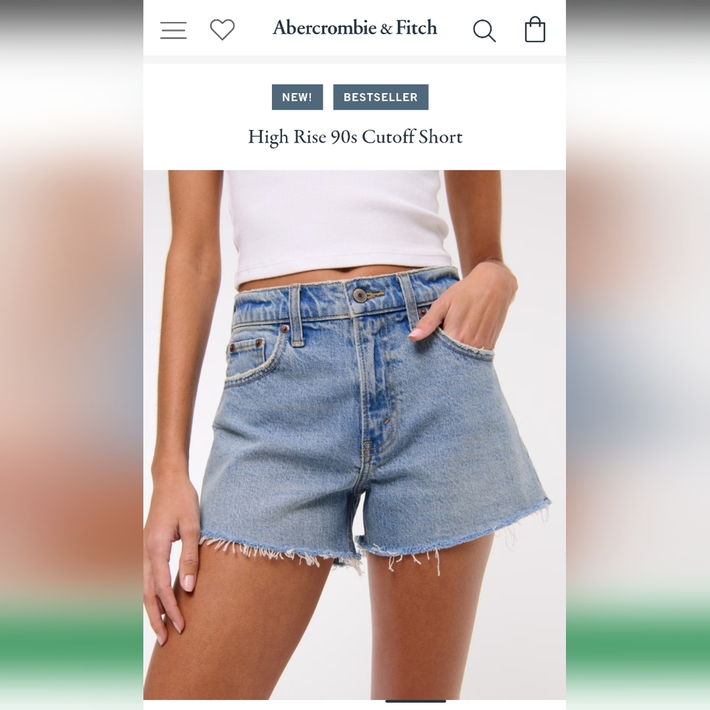 Abercrombie and Fitch The 90s Relaxed Cutoff, High Rise
